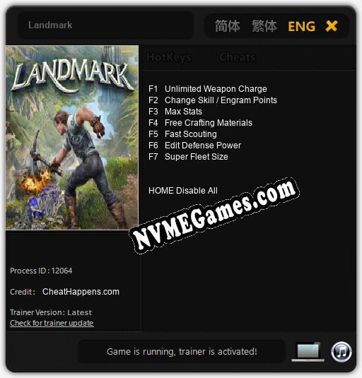 Landmark: Cheats, Trainer +7 [CheatHappens.com]