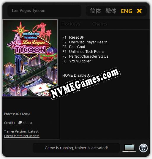 Las Vegas Tycoon: Trainer +6 [v1.2]