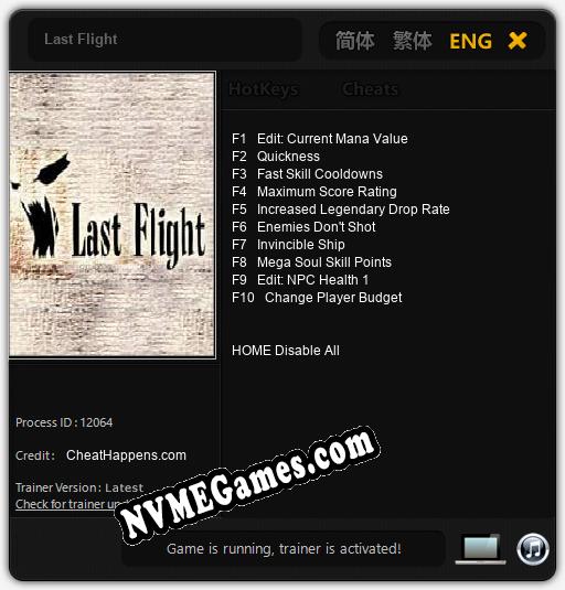 Last Flight: Treinador (V1.0.77)