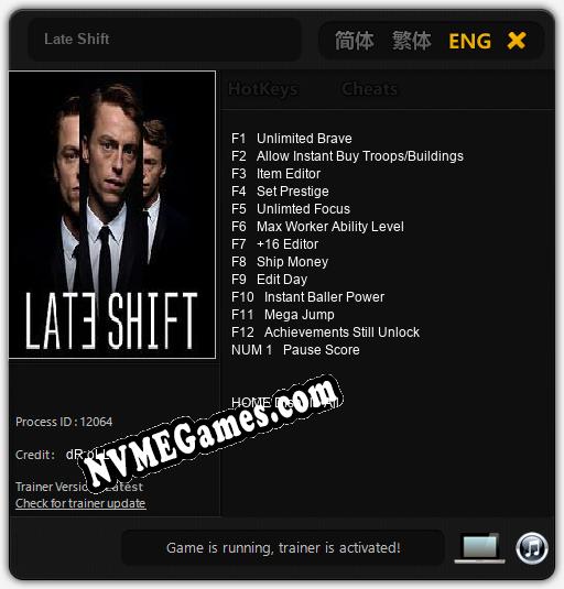 Late Shift: Cheats, Trainer +13 [dR.oLLe]