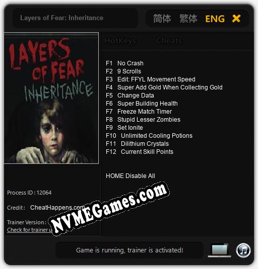 Layers of Fear: Inheritance: Trainer +12 [v1.4]