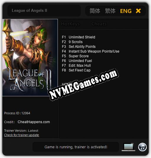 League of Angels II: Cheats, Trainer +8 [CheatHappens.com]