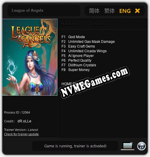 League of Angels: Trainer +8 [v1.2]