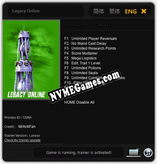 Legacy Online: Treinador (V1.0.95)