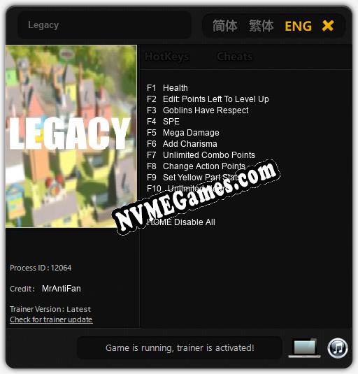 Legacy: Treinador (V1.0.71)