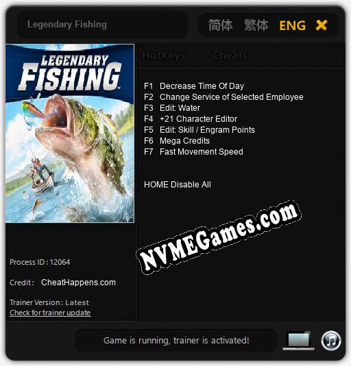 Treinador liberado para Legendary Fishing [v1.0.3]