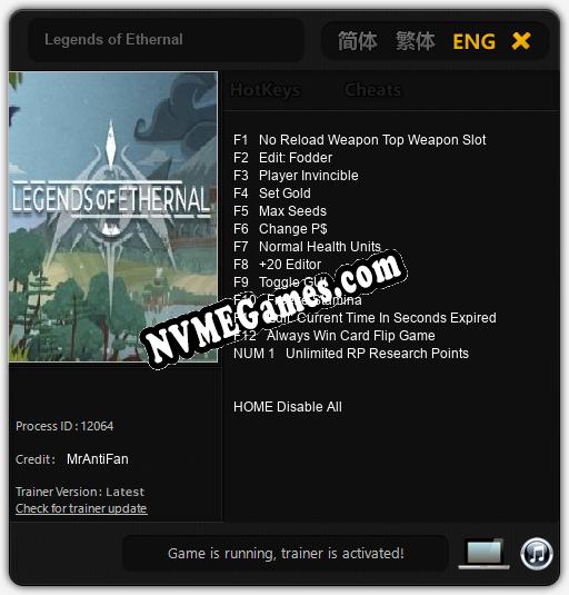 Legends of Ethernal: Cheats, Trainer +13 [MrAntiFan]