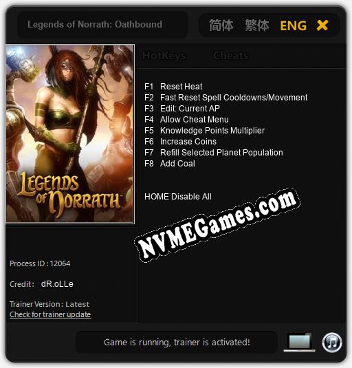 Legends of Norrath: Oathbound: Cheats, Trainer +8 [dR.oLLe]