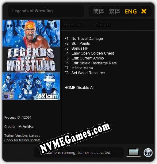 Legends of Wrestling: Treinador (V1.0.80)