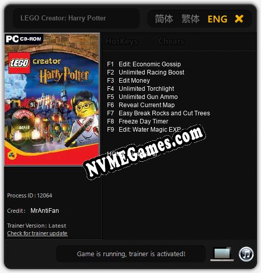 Treinador liberado para LEGO Creator: Harry Potter [v1.0.1]