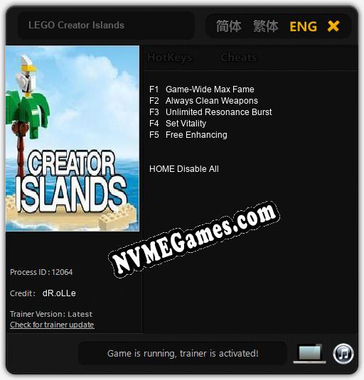 LEGO Creator Islands: Cheats, Trainer +5 [dR.oLLe]