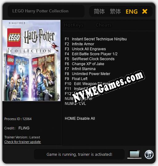 LEGO Harry Potter Collection: Cheats, Trainer +14 [FLiNG]