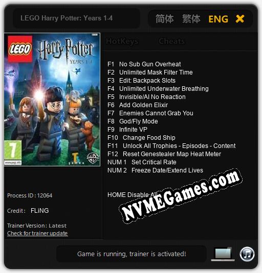 LEGO Harry Potter: Years 1-4: Trainer +14 [v1.2]