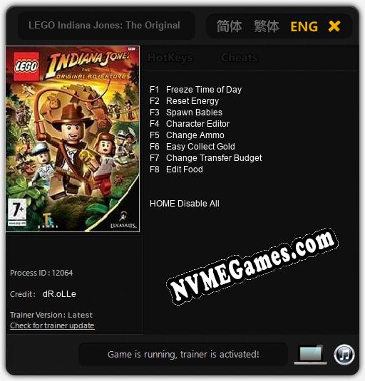 LEGO Indiana Jones: The Original Adventures: Cheats, Trainer +8 [dR.oLLe]