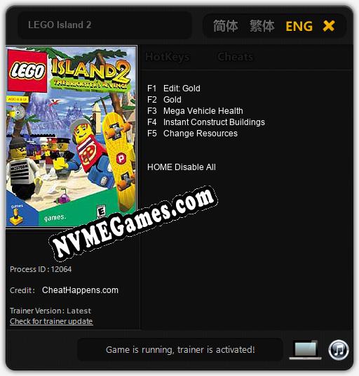 LEGO Island 2: Cheats, Trainer +5 [CheatHappens.com]