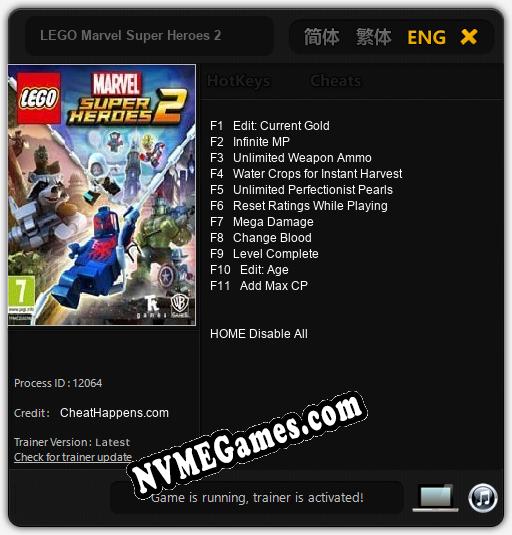 LEGO Marvel Super Heroes 2: Treinador (V1.0.28)