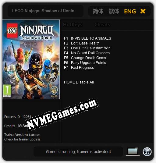 LEGO Ninjago: Shadow of Ronin: Cheats, Trainer +7 [MrAntiFan]