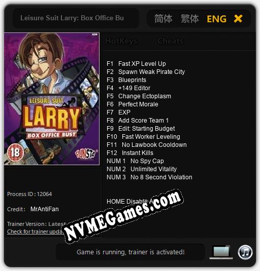 Leisure Suit Larry: Box Office Bust: Cheats, Trainer +15 [MrAntiFan]