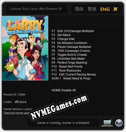 Leisure Suit Larry: Wet Dreams Dry Twice: Treinador (V1.0.17)