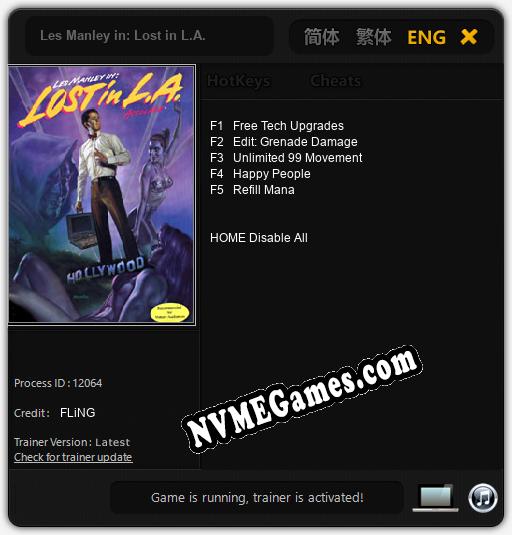 Les Manley in: Lost in L.A.: Trainer +5 [v1.8]