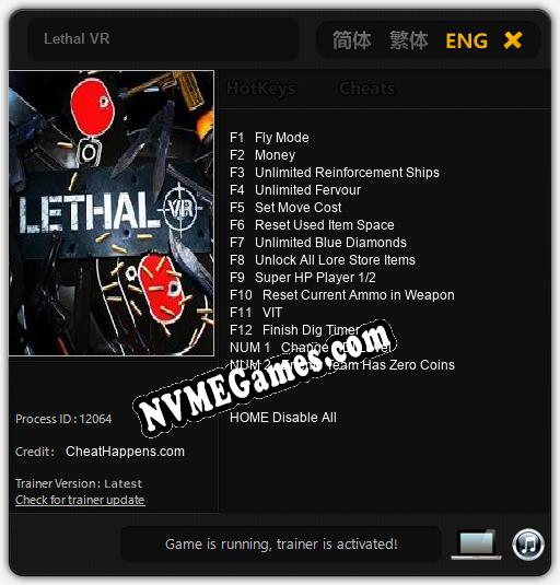 Lethal VR: Cheats, Trainer +14 [CheatHappens.com]