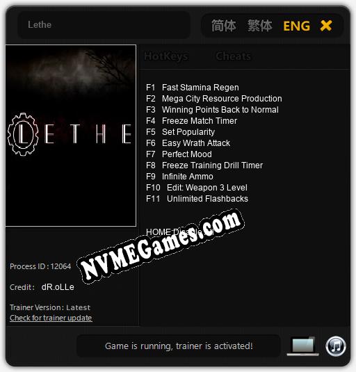 Lethe: Treinador (V1.0.84)