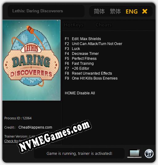 Lethis: Daring Discoverers: Trainer +9 [v1.7]