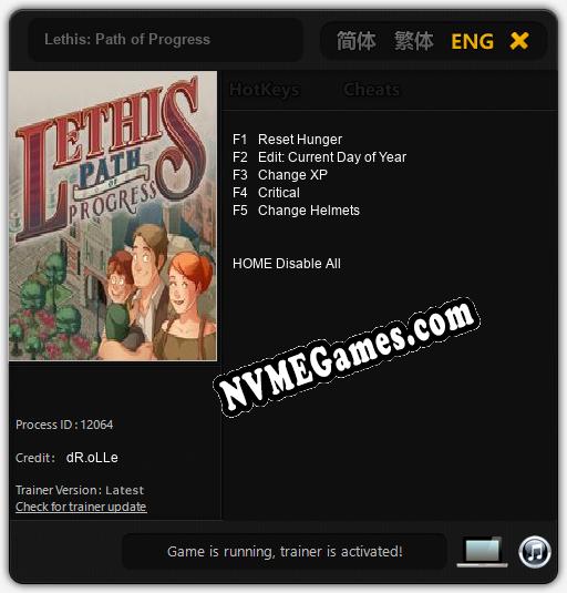 Lethis: Path of Progress: Treinador (V1.0.62)