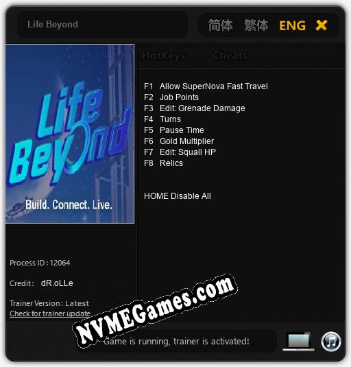 Life Beyond: Cheats, Trainer +8 [dR.oLLe]