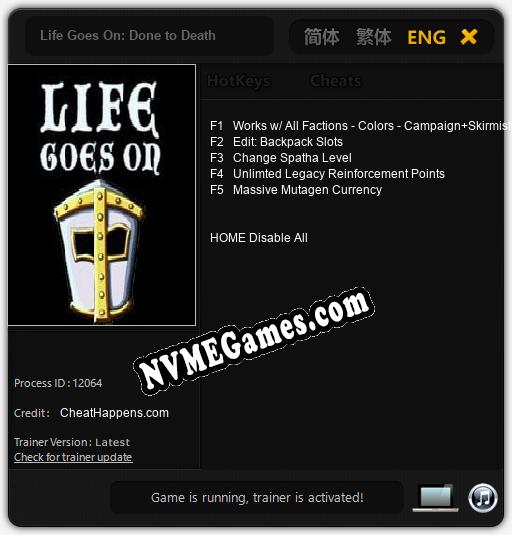 Life Goes On: Done to Death: Treinador (V1.0.53)