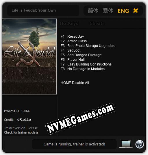 Life is Feudal: Your Own: Cheats, Trainer +8 [dR.oLLe]
