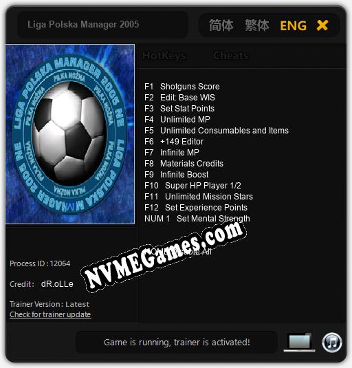 Liga Polska Manager 2005: Treinador (V1.0.94)