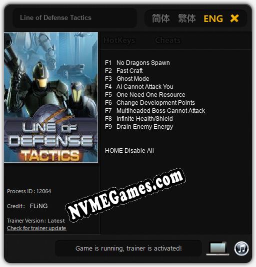 Line of Defense Tactics: Cheats, Trainer +9 [FLiNG]