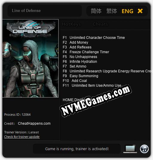 Treinador liberado para Line of Defense [v1.0.7]
