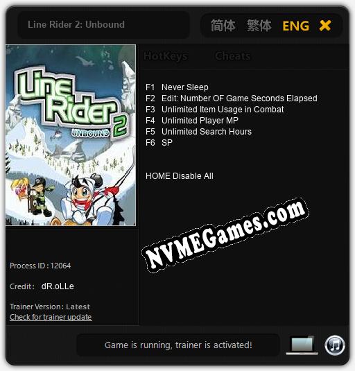 Line Rider 2: Unbound: Treinador (V1.0.77)