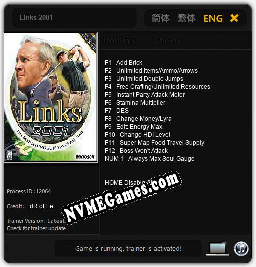 Links 2001: Cheats, Trainer +13 [dR.oLLe]