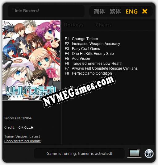 Little Busters!: Trainer +8 [v1.2]