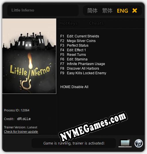 Treinador liberado para Little Inferno [v1.0.9]