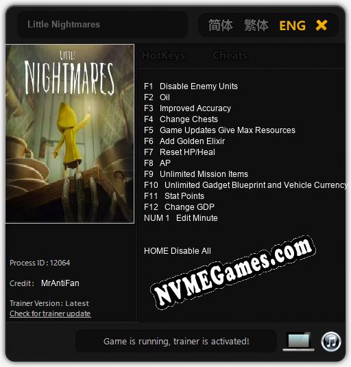 Little Nightmares: Cheats, Trainer +13 [MrAntiFan]