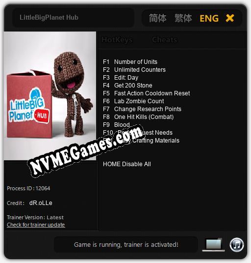 LittleBigPlanet Hub: Trainer +11 [v1.2]