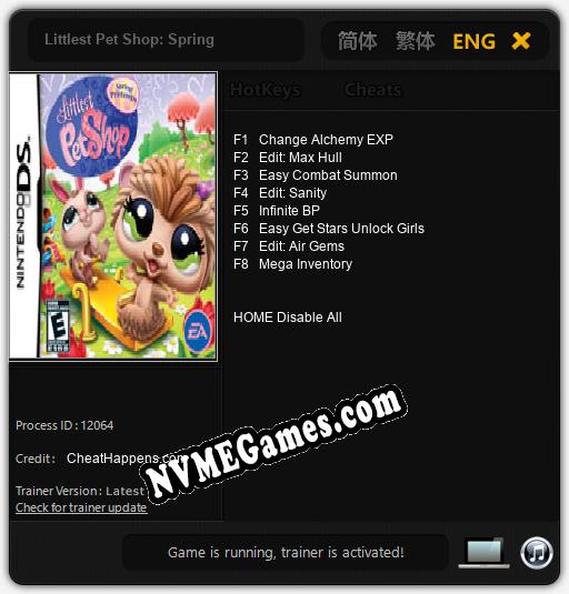 Littlest Pet Shop: Spring: Cheats, Trainer +8 [CheatHappens.com]