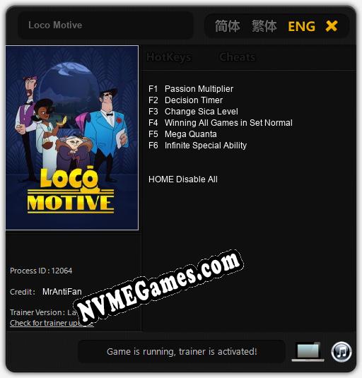 Loco Motive: Trainer +6 [v1.2]