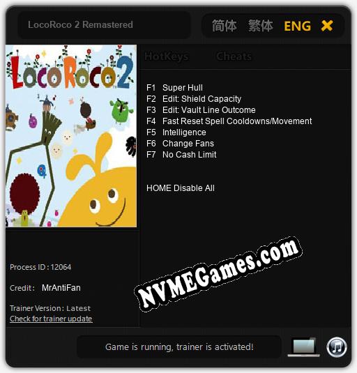 LocoRoco 2 Remastered: Trainer +7 [v1.1]