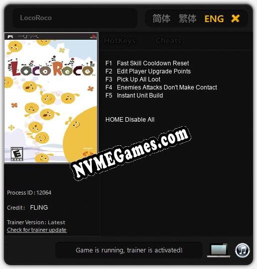 Treinador liberado para LocoRoco [v1.0.9]