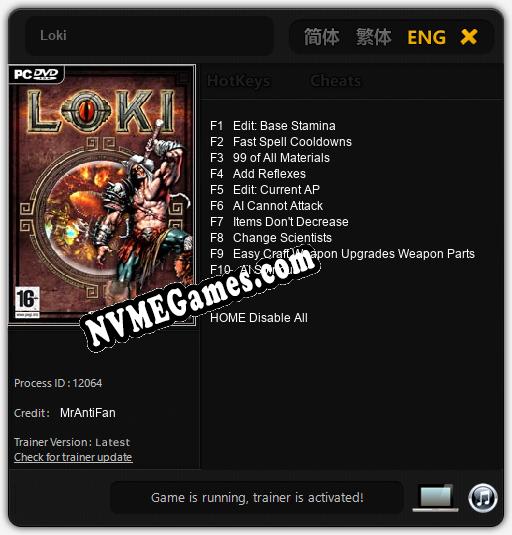 Loki: Treinador (V1.0.60)