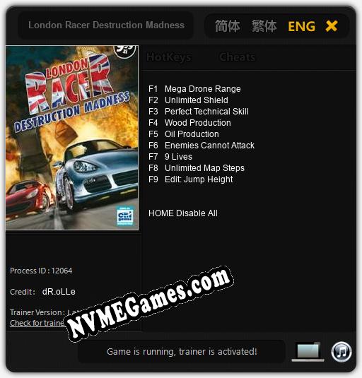 London Racer Destruction Madness: Cheats, Trainer +9 [dR.oLLe]