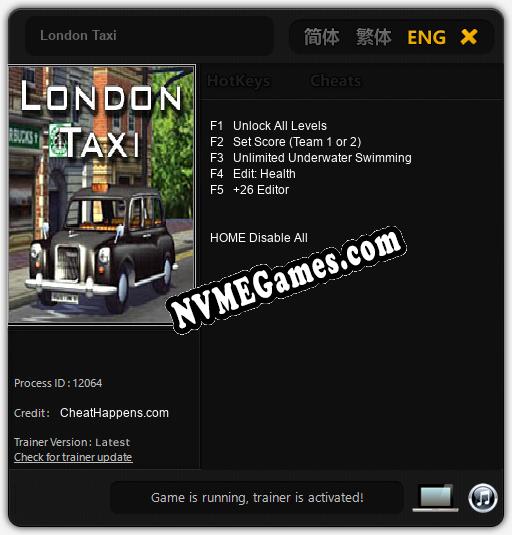 London Taxi: Cheats, Trainer +5 [CheatHappens.com]