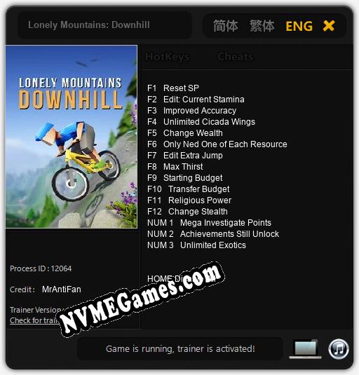 Lonely Mountains: Downhill: Cheats, Trainer +15 [MrAntiFan]