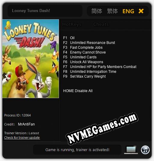 Looney Tunes Dash!: Treinador (V1.0.61)