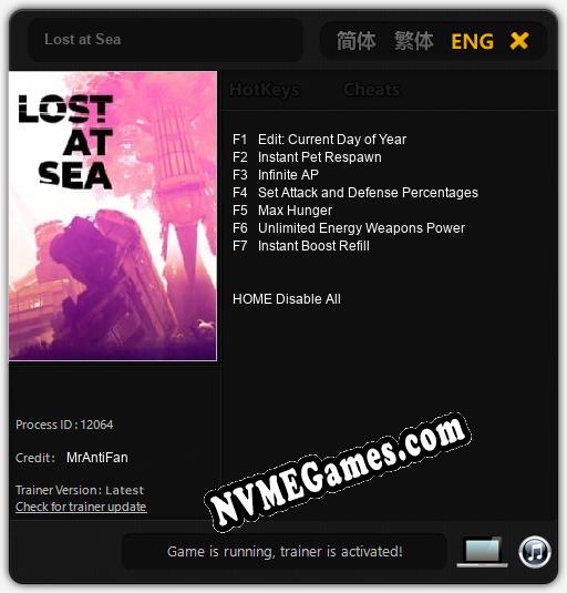 Lost at Sea: Trainer +7 [v1.6]